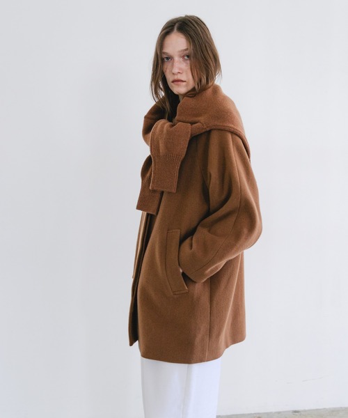 URBAN RESEARCH(アーバンリサーチ)の「スーパー100ウールモッサノーカラーコート(その他アウター・レディース・ブラウン系その他/ネイビー・36/38)」の14枚目の写真