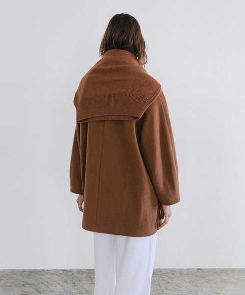 URBAN RESEARCH(アーバンリサーチ)の「スーパー100ウールモッサノーカラーコート(その他アウター・レディース・ブラウン系その他/ネイビー・36/38)」の15枚目の写真