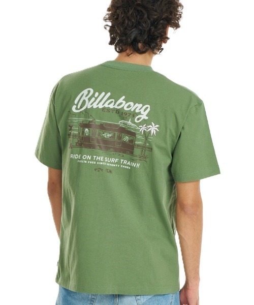 BILLABONG(ビラボン)の「ビラボン BILLABONG SURF TRAIN(Tシャツ/カットソー・メンズ・グリーン/クリーム/ダークグレー・M/L/LL)」の2枚目の写真