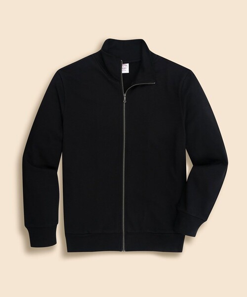 BROOKS BROTHERS(ブルックスブラザーズ)の「コットン モックネック フルジップ(スウェット・メンズ・ブラック・MEDIUM/LARGE/X-LARGE)」の1枚目の写真