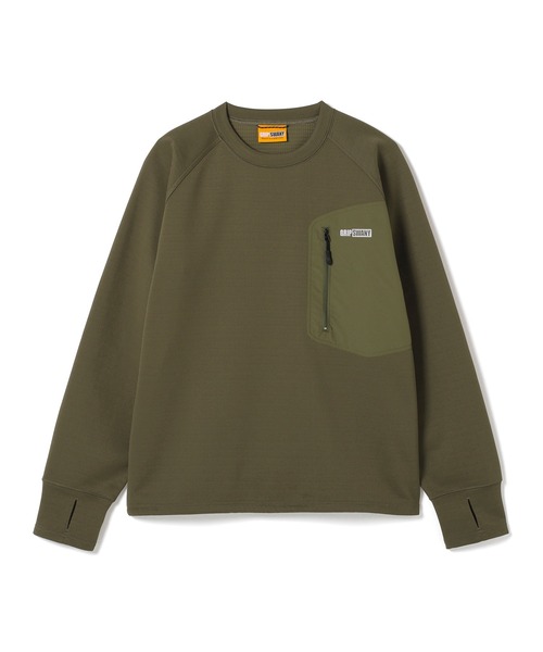 GRIP SWANY(グリップスワニー)の「【GSMCT-217】 GRID WARM CREW(スウェット・メンズ・ダークネイビー/オリーブ/ブラック・XXL/XL/L/M/S)」の2枚目の写真