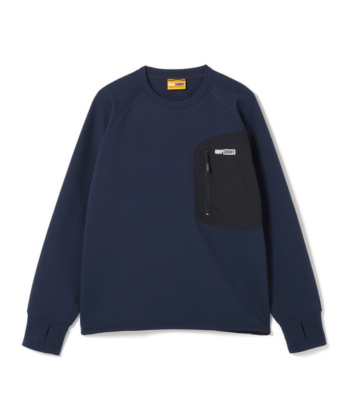 GRIP SWANY(グリップスワニー)の「【GSMCT-217】 GRID WARM CREW(スウェット・メンズ・ダークネイビー/オリーブ/ブラック・XXL/XL/L/M/S)」の3枚目の写真