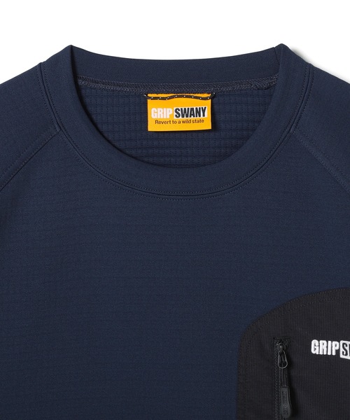 GRIP SWANY(グリップスワニー)の「【GSMCT-217】 GRID WARM CREW(スウェット・メンズ・ダークネイビー/オリーブ/ブラック・XXL/XL/L/M/S)」の5枚目の写真