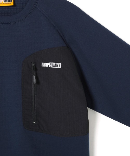 GRIP SWANY(グリップスワニー)の「【GSMCT-217】 GRID WARM CREW(スウェット・メンズ・ダークネイビー/オリーブ/ブラック・XXL/XL/L/M/S)」の6枚目の写真