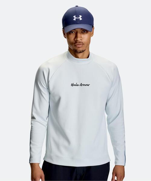UNDER ARMOUR(アンダーアーマー)の「UAティートゥーグリーン アーマーニット ロングスリーブ モックネック シャツ(ゴルフ/メンズ)(その他トップス・メンズ・グレー系その他・2XL/3XL/L/XL/S/M)」の2枚目の写真