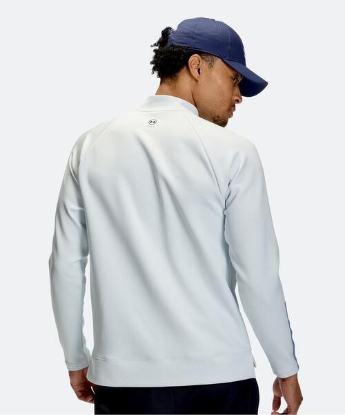 UNDER ARMOUR(アンダーアーマー)の「UAティートゥーグリーン アーマーニット ロングスリーブ モックネック シャツ(ゴルフ/メンズ)(その他トップス・メンズ・グレー系その他・2XL/3XL/L/XL/S/M)」の3枚目の写真