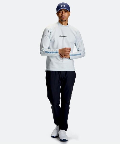 UNDER ARMOUR(アンダーアーマー)の「UAティートゥーグリーン アーマーニット ロングスリーブ モックネック シャツ(ゴルフ/メンズ)(その他トップス・メンズ・グレー系その他・2XL/3XL/L/XL/S/M)」の4枚目の写真