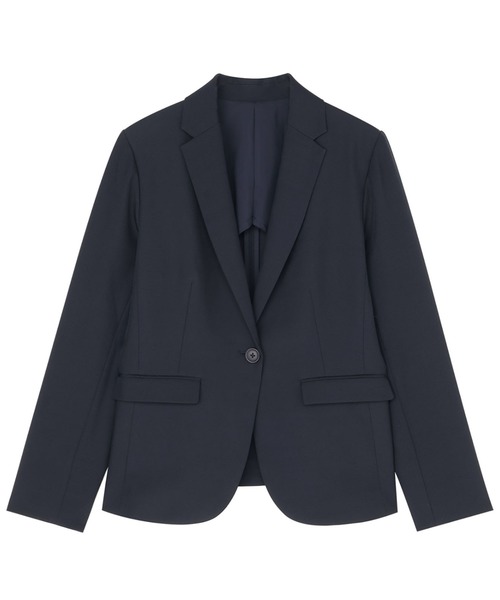 TOKYO SHIRTS(トウキョウシャツ)の「ジャケット テーラード ツイル セットアップ可能 レディース(テーラードジャケット・レディース・ブラック/ネイビー・M/L)」の1枚目の写真