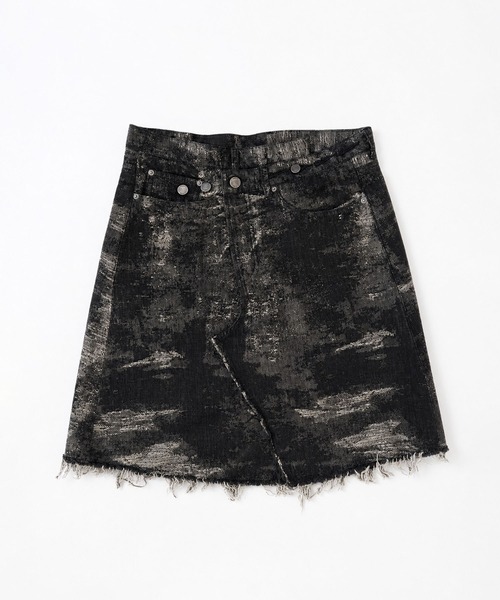 TAAKK(ターク)の「EX.DENIM WRAP SKIRT(デニムスカート・レディース・グレー/ブルー/レッド・FREE)」の2枚目の写真