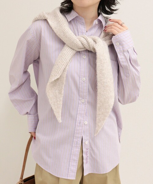 fredy emue(フレディエミュ)の「FR BASIC シャツ(シャツ/ブラウス・レディース・パープル系その他/ブルー系その他/ベージュ系その他/オフホワイト・38)」の4枚目の写真