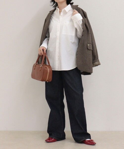 fredy emue(フレディエミュ)の「FR BASIC シャツ(シャツ/ブラウス・レディース・パープル系その他/ブルー系その他/ベージュ系その他/オフホワイト・38)」の17枚目の写真