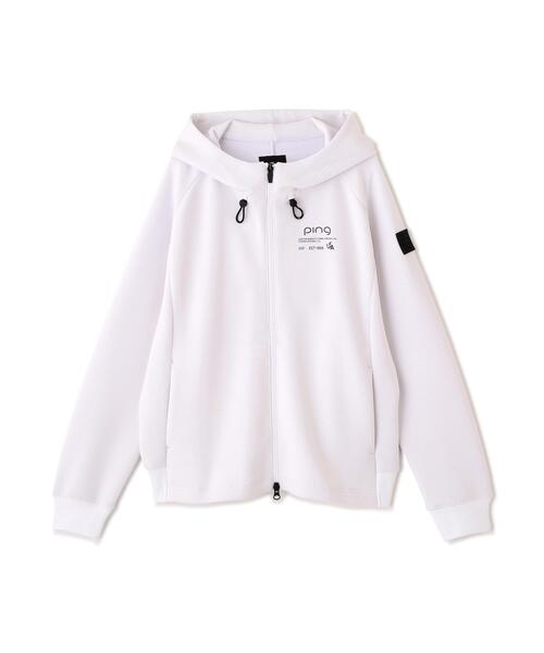 PING（ピン）の「【PING APPAREL】全方向ストレッチダンボールニットフルジップフーディー (LADIES)（スウェット・レディース・ブラック/ホワイト/グレー/ベージュ・LL/L/S/M）」の8枚目の写真