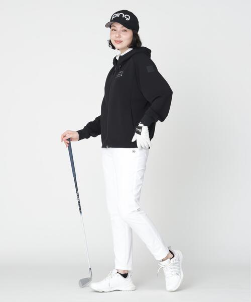 PING（ピン）の「【PING APPAREL】全方向ストレッチダンボールニットフルジップフーディー (LADIES)（スウェット・レディース・ブラック/ホワイト/グレー/ベージュ・LL/L/S/M）」の14枚目の写真