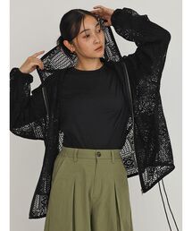 Crochet zip hoodie