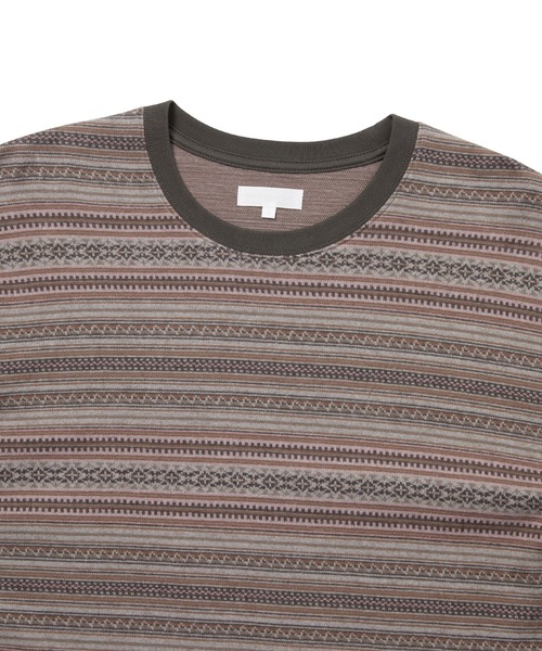 thisisneverthat(ディスイズネバーザット)の「Pattern Striped L/S Tee(Tシャツ/カットソー・メンズ・アイボリー/ブラウン・L/S/M/XL)」の6枚目の写真