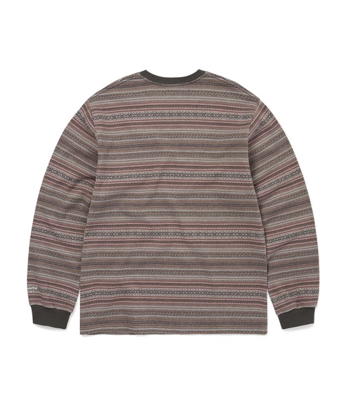 thisisneverthat(ディスイズネバーザット)の「Pattern Striped L/S Tee(Tシャツ/カットソー・メンズ・アイボリー/ブラウン・L/S/M/XL)」の8枚目の写真