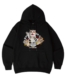 OUNDERR（オアンダーアール）の「ネコローレルオーバーサイズフードTシャツ6COLORS[裏起毛]（パーカー）」