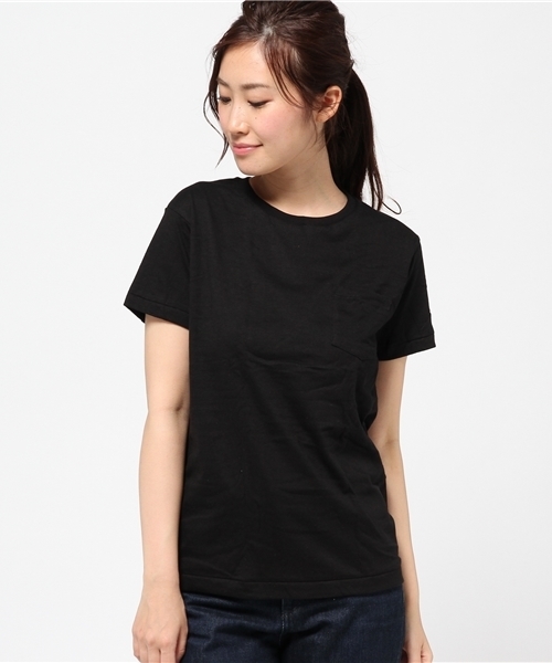 HANES(ヘインズ)の「【Hanes(HM1-F004)】プレミアムジャパンフィット(Tシャツ/カットソー・レディース・ブラック・S(1))」の2枚目の写真