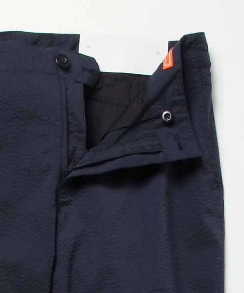 BEAMS GOLF ビームスゴルフ シアサッカー パンツ ストライプ柄 ブルー