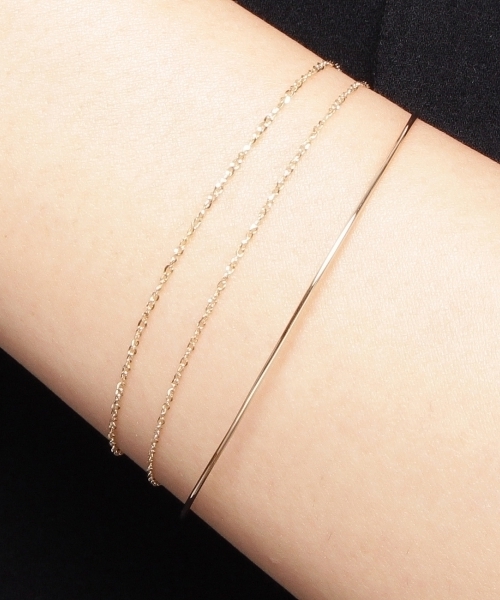 COCOSHNIK（ココシュニック）の「K102連チェーン クリッポンバングル（ブレスレット・レディース・イエローゴールド・00）」の5枚目の写真