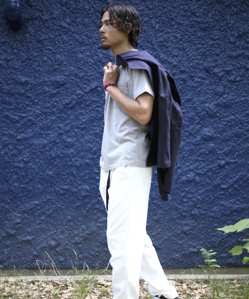 Denime(ドゥニーム)の「【MadeInJapan】BASIC CUTSEW/ベーシックカットソーVネックポケT(Tシャツ/カットソー・メンズ・ホワイト/ネイビー/杢グレー/ブラック/ライトブラウン・LARGE/SMALL/MEDIUM/X-SMALL/X-LARGE)」の15枚目の写真