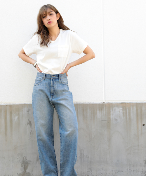 Denime(ドゥニーム)の「【MadeInJapan】BASIC CUTSEW/ベーシックカットソーVネックポケT(Tシャツ/カットソー・メンズ・ホワイト/ネイビー/杢グレー/ブラック/ライトブラウン・LARGE/SMALL/MEDIUM/X-SMALL/X-LARGE)」の9枚目の写真