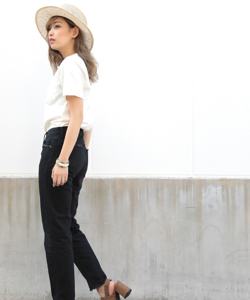 Denime(ドゥニーム)の「【MadeInJapan】BASIC CUTSEW/ベーシックカットソーVネックポケT(Tシャツ/カットソー・メンズ・ホワイト/ネイビー/杢グレー/ブラック/ライトブラウン・LARGE/SMALL/MEDIUM/X-SMALL/X-LARGE)」の10枚目の写真