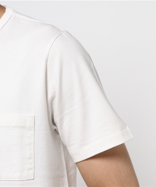 Denime(ドゥニーム)の「【MadeInJapan】BASIC CUTSEW/ベーシックカットソーVネックポケT(Tシャツ/カットソー・メンズ・ホワイト/ネイビー/杢グレー/ブラック/ライトブラウン・LARGE/SMALL/MEDIUM/X-SMALL/X-LARGE)」の17枚目の写真