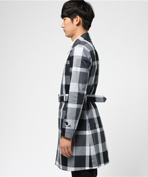 BLACK LABEL CRESTBRIDGE ステンカラーコート シャドーチェックパデッドステンカラーコート