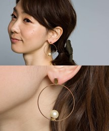 PLAIN CLOTHING | フープパールピアス【PLAIN CLOTHING】(ピアス(両耳用))
