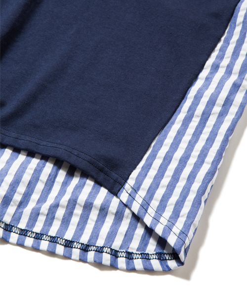 rehacer（レアセル）の「rehacer : Wave Slape Cutsew（Tシャツ/カットソー・メンズ・ホワイト/ネイビー・SMALL/LARGE/MEDIUM）」の8枚目の写真