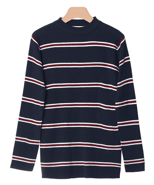 Pierrot（ピエロ）の「リブ編みニットハイネックトップス（ニット/セーター・レディース・カーキ/グレー系その他/ブラック/ブルー系その他/ネイビー/グリーン系その他/杢グレー/ベージュ/アイボリー/ブラウン系その他・L/M）」の10枚目の写真