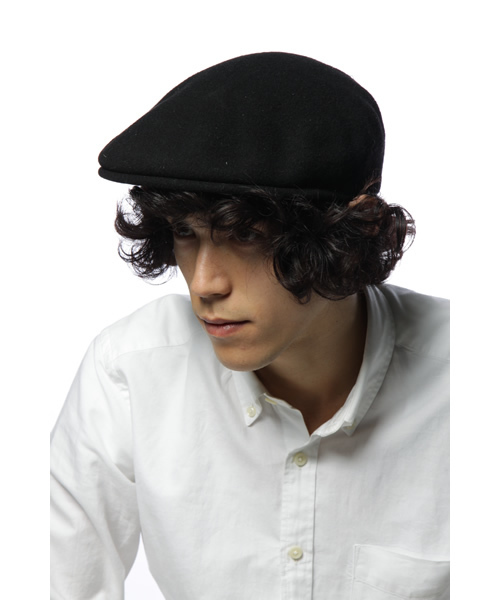 KANGOL（カンゴール）の「KANGOL WOOL 504（ハンチング/ベレー帽・メンズ・ブラック/グレー/ネイビー・MEDIUM/LARGE）」の4枚目の写真