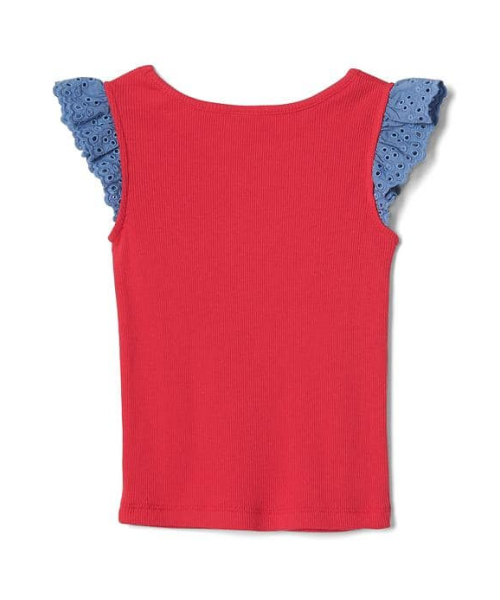 GAP（ギャップ）の「Gap クローシェスリーブTシャツ（Tシャツ/カットソー・キッズ・コーラルピンク/ダークネイビー/ヘザ－グレー/アイボリー/ライトピンク/レッド・80ｃｍ/95cm/110cm/90cm/105cm/100cm）」の7枚目の写真