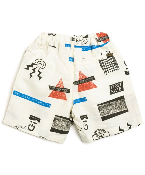 F.O.KIDS（エフオーキッズ）の「ツータック総柄ハーフパンツ 5分丈（その他パンツ・キッズ・ベージュ/ネイビー/キナリ・140/95/80/90/110/130/100/120）」の9枚目の写真