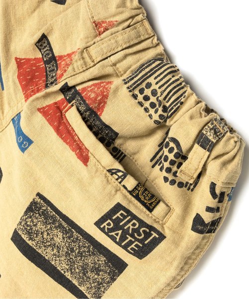 F.O.KIDS（エフオーキッズ）の「ツータック総柄ハーフパンツ 5分丈（その他パンツ・キッズ・ベージュ/ネイビー/キナリ・140/95/80/90/110/130/100/120）」の7枚目の写真