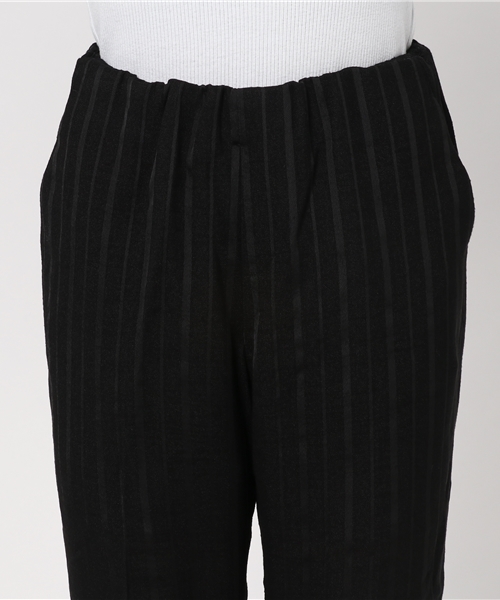 LBC（エルビーシー）の「ストライプインベルトトラウザー   （その他パンツ・レディース・ブラック/ホワイト・LARGE/MEDIUM）」の3枚目の写真