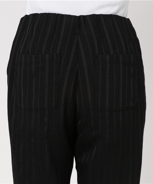 LBC（エルビーシー）の「ストライプインベルトトラウザー   （その他パンツ・レディース・ブラック/ホワイト・LARGE/MEDIUM）」の4枚目の写真