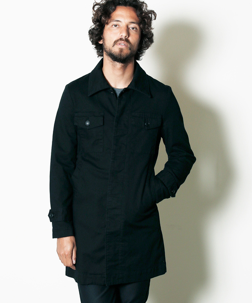 Magine（マージン）の「SULFUR OX STRETCH MILITARY COAT：サルファーオックス ストレッチミリタリー コート（ミリタリージャケット・メンズ・ネイビー/ブラック/オリーブ・46/48/44）」の5枚目の写真