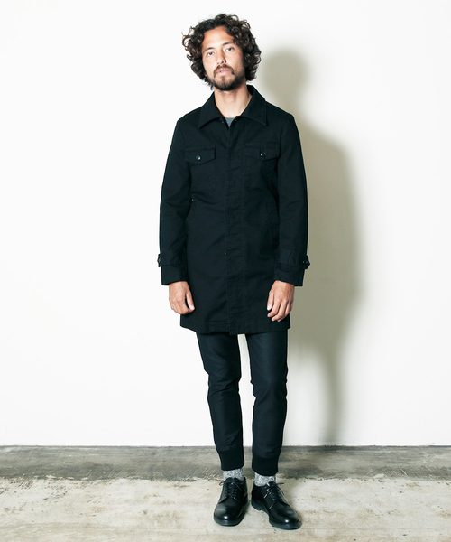 Magine（マージン）の「SULFUR OX STRETCH MILITARY COAT：サルファーオックス ストレッチミリタリー コート（ミリタリージャケット・メンズ・ネイビー/ブラック/オリーブ・46/48/44）」の8枚目の写真