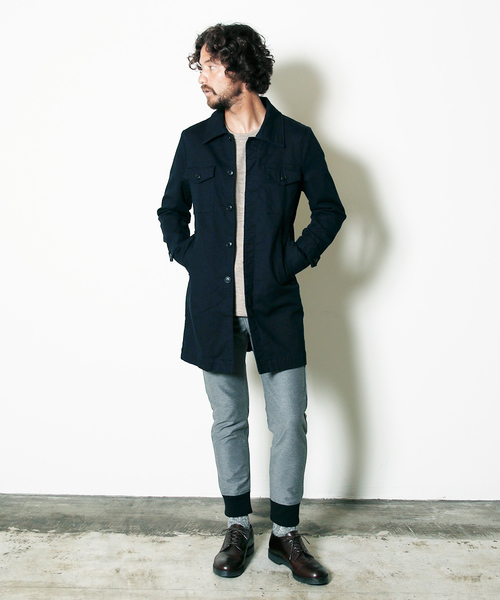 Magine（マージン）の「SULFUR OX STRETCH MILITARY COAT：サルファーオックス ストレッチミリタリー コート（ミリタリージャケット・メンズ・ネイビー/ブラック/オリーブ・46/48/44）」の15枚目の写真