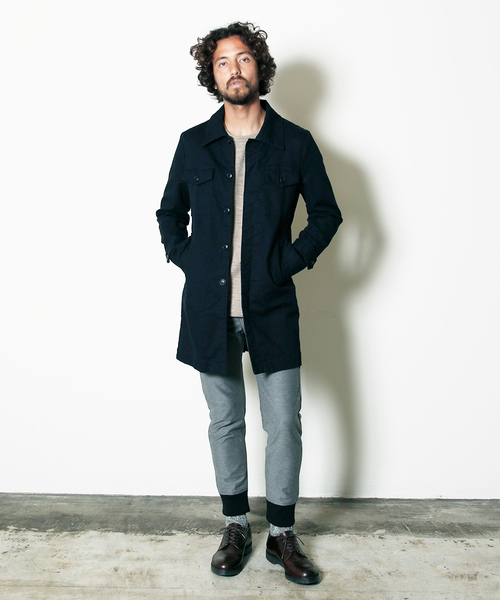 Magine（マージン）の「SULFUR OX STRETCH MILITARY COAT：サルファーオックス ストレッチミリタリー コート（ミリタリージャケット・メンズ・ネイビー/ブラック/オリーブ・46/48/44）」の16枚目の写真