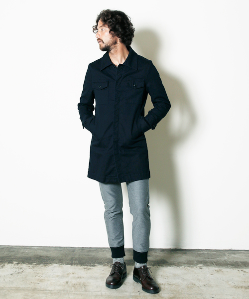 Magine（マージン）の「SULFUR OX STRETCH MILITARY COAT：サルファーオックス ストレッチミリタリー コート（ミリタリージャケット・メンズ・ネイビー/ブラック/オリーブ・46/48/44）」の17枚目の写真