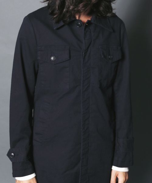 Magine（マージン）の「SULFUR OX STRETCH MILITARY COAT：サルファーオックス ストレッチミリタリー コート（ミリタリージャケット・メンズ・ネイビー/ブラック/オリーブ・46/48/44）」の13枚目の写真