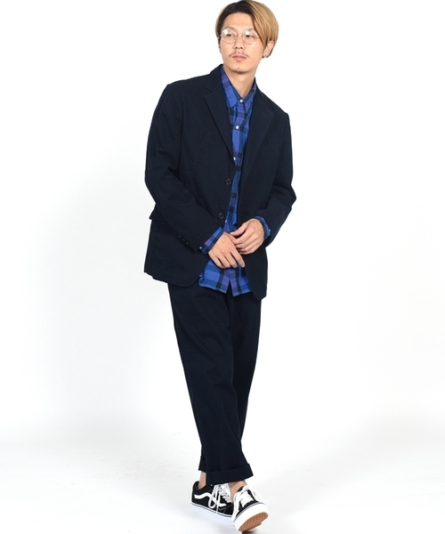 SHIPS BLUESTORE（シップスブルーストア）の「SHIPS BLUESTORE: コットン タックアンクルパンツ■（その他パンツ・メンズ・ブラック/ネイビー/ベージュ・MEDIUM/SMALL/LARGE/X-LARGE）」の6枚目の写真