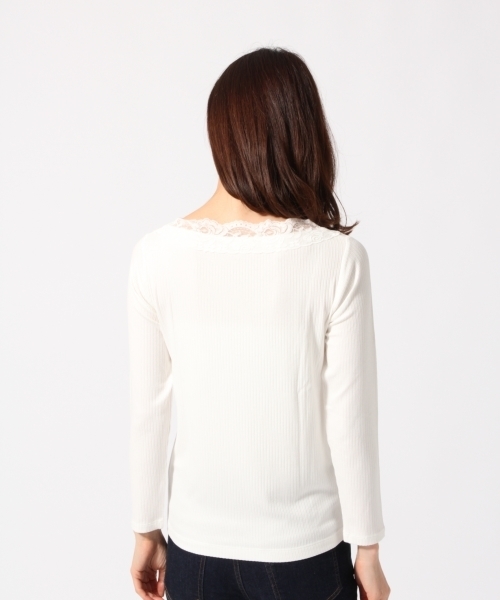 GLOBAL WORK（グローバルワーク）の「リブレースインナー長袖/764844（Tシャツ/カットソー・レディース・ホワイト/ブラック/グレー/ピンク系その他・MEDIUM/LARGE）」の10枚目の写真