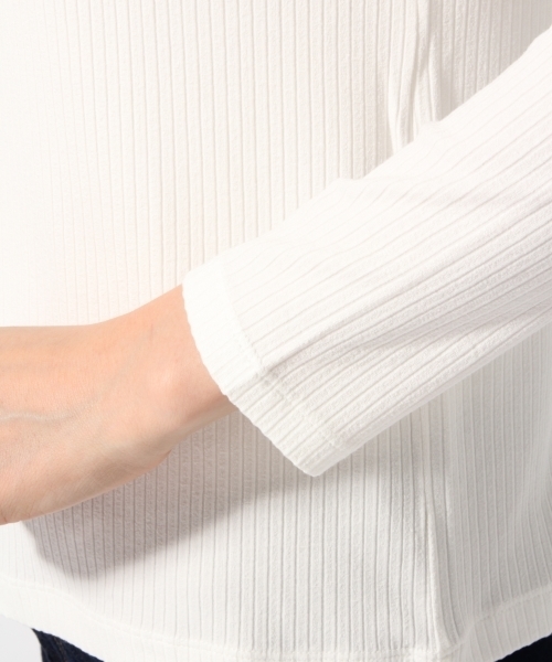 GLOBAL WORK（グローバルワーク）の「リブレースインナー長袖/764844（Tシャツ/カットソー・レディース・ホワイト/ブラック/グレー/ピンク系その他・MEDIUM/LARGE）」の11枚目の写真