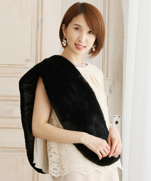 ビジューホックファーショール結婚式 フォーマル オケージョン 同窓会