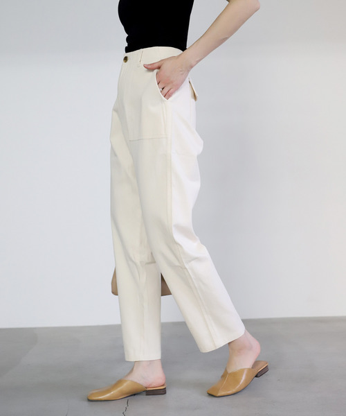 select MOCA(セレクトモカ)の「柔らかコットン素材◆ハイウエスト美シルエット両サイドポケットベルトループ付きベイカーパンツ(その他パンツ・レディース・ベージュ/ネイビー/カーキ/ブラック/アイボリー/オレンジ・FREE)」の17枚目の写真