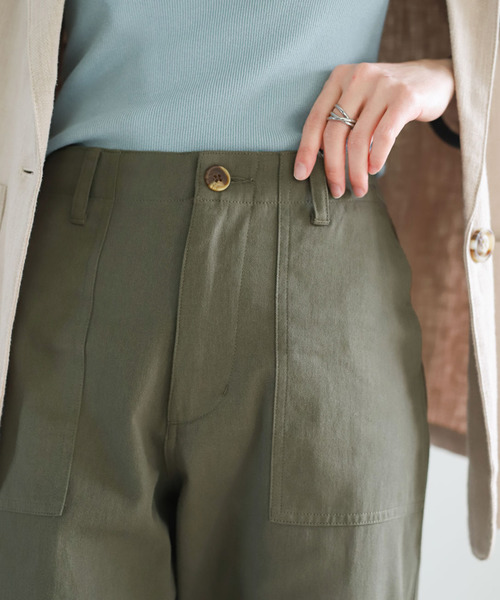 select MOCA(セレクトモカ)の「柔らかコットン素材◆ハイウエスト美シルエット両サイドポケットベルトループ付きベイカーパンツ(その他パンツ・レディース・ベージュ/ネイビー/カーキ/ブラック/アイボリー/オレンジ・FREE)」の22枚目の写真